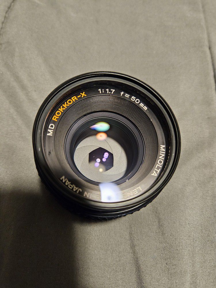 Minolta MD Rokkor-X 50mm 1.7 Lens