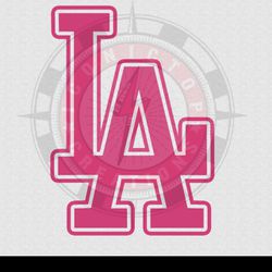 Pink Dodgers Decal. 2 X $5