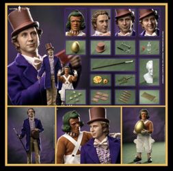 1/6 Willy Wonka + Oompa Loompa Set Mars Toys Chocolate Man Mar Toys Hot Toys Figure