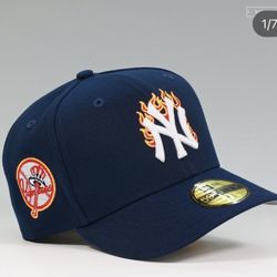 Myfitteds New York yankees flame logo size 7 1/8 new era fitted brand new in store exclusive 