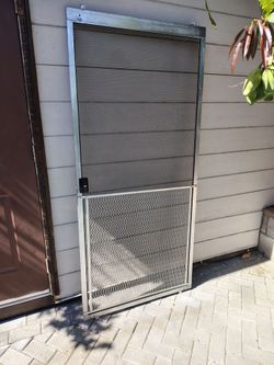 Aluminum Screen Door with Metal Mesh Kick Plate