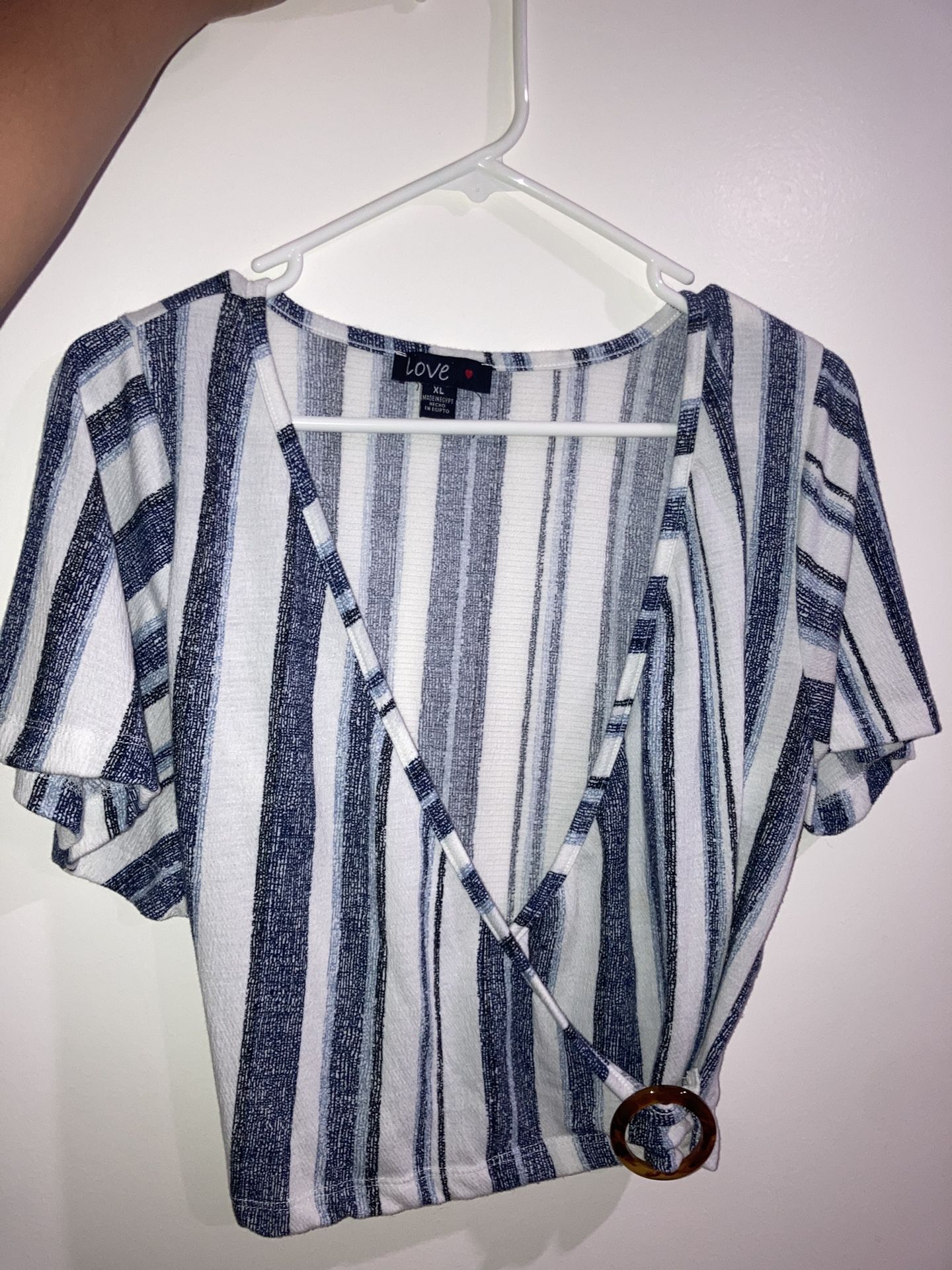 Blue Crop Top