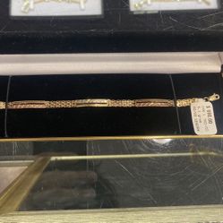 Tri Color Bracelet 14k