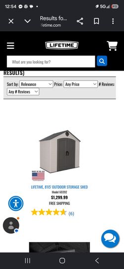 Lifetime  8 x 5 Vinyl Shed $699 Local delivery and install