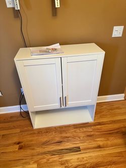 32 in. W x 38 in. H Rectangular White Medicine Cabinet with Mirror with Multifunctional Storage Area