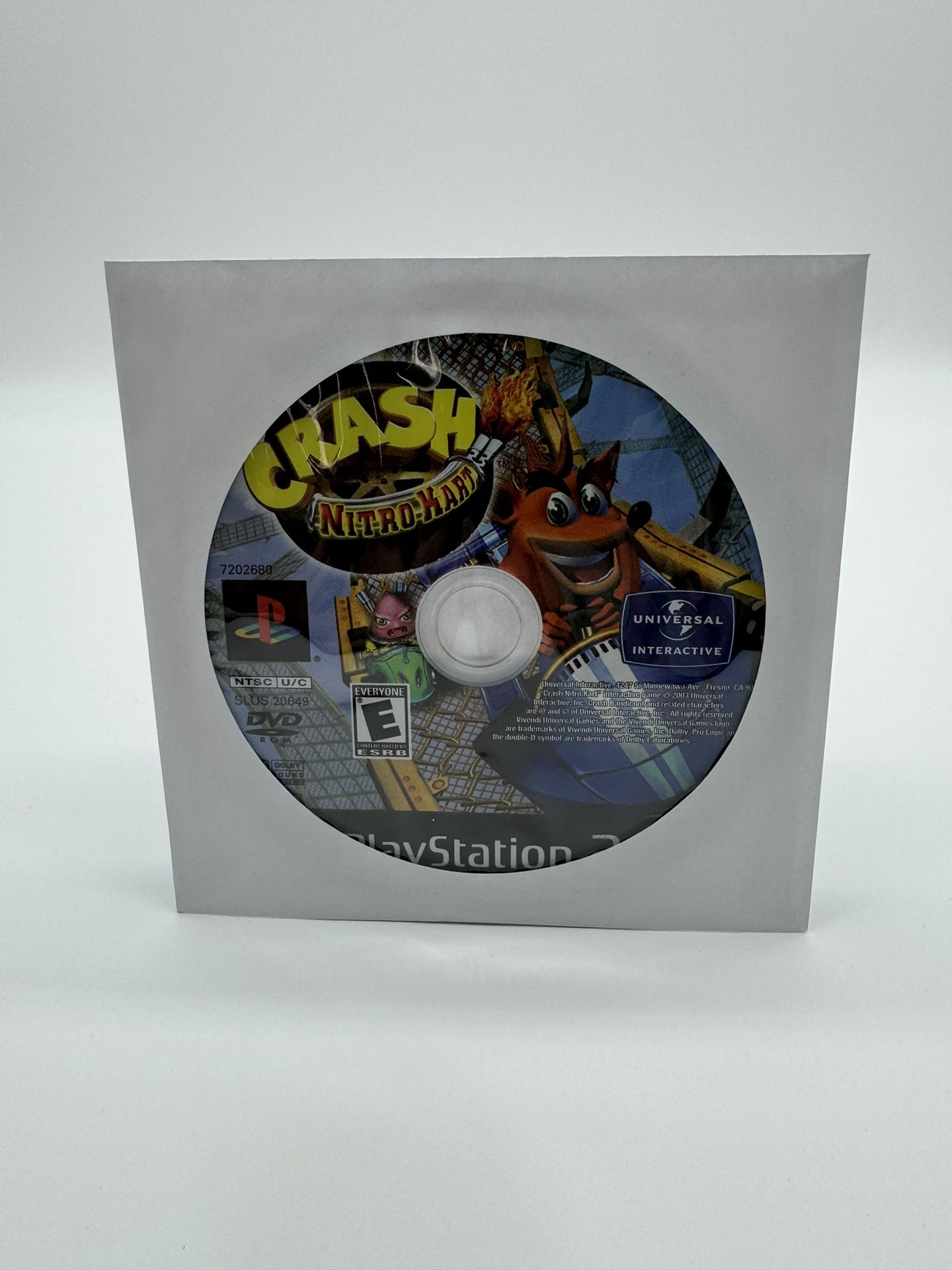 Crash Nitro Kart (PS2, PlayStation 2, 2003) Black Label Disc Only