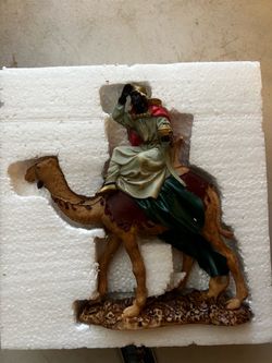 Wise Man on Camel Nativity Figurine