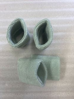 15 Packs Gray Cotton Wristbands for Gym, Sports, Yoga - Unisex Bulk Lot