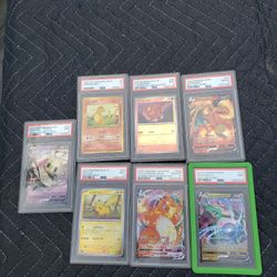 7 PSA Pokémon Cards. $650!. Or $200! Firm VMax Charizard & $200 Rayquaza. $650! All or Trade for PS5 SWITCH 2 MacBook iPad pro iPad mini 6 