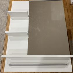 IKEA Bathroom Mirror White with Shelves 