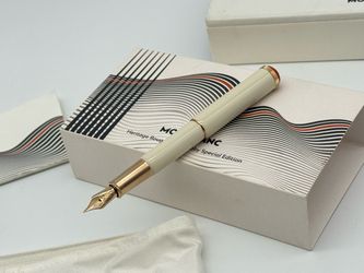 MONTBLANC HERITAGE ROUGE ET NOIR BABY IVORY FOUNTAIN PEN NEW 100% GENUINE ~$1035