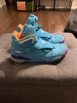 Converse Conns Aero Jam Invader Larry Johnson Teal Blue Basketball Shoes