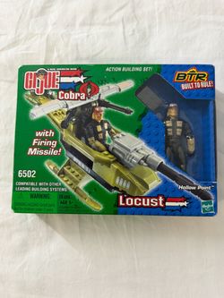 GI Joe vs Cobra Locust with Firing Missile Action Building Set - Hasbro 2003