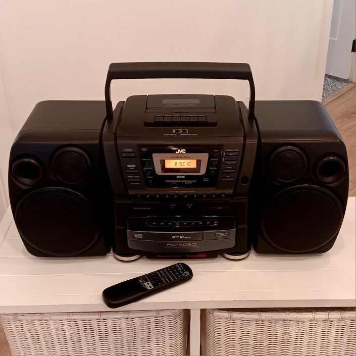 JVC Stereo Boombox with Remote Control 