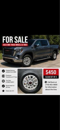 2023 GMC Factory Wheels and Tires Set of 4
