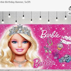 Barbie Birthday Banner 