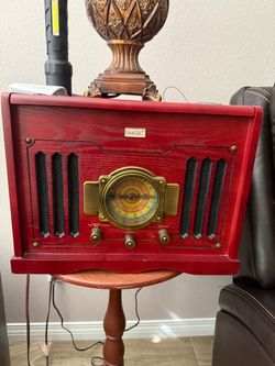 Leetac Turntable Radio Cd Player Phonograph Record Player Vinyl