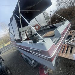 91 23ft Pleasure Cabin Bluewater Boat And 91 Galvanized Easy Loaded Trailer 