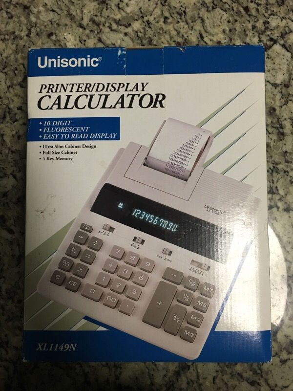 Printer calculator