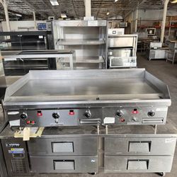 60” flat griddle  thermostatic