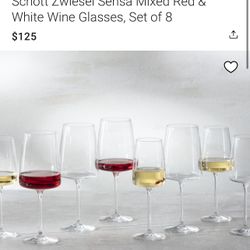 Schott Zwiesel Crystal Mixed Red & White Wine Glasses - Set Of 8