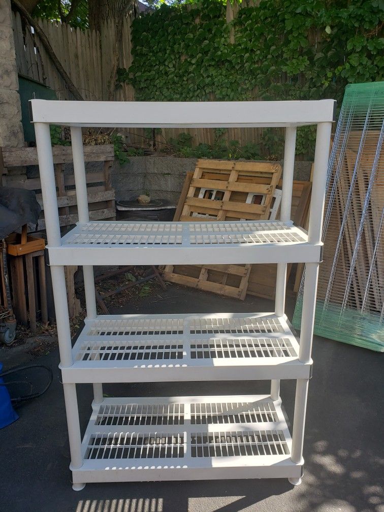4 Tier Plastic Shelving Unit