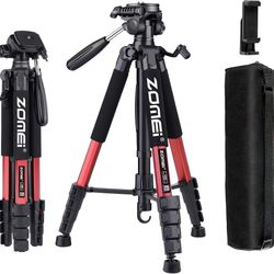 188cm Heavy Duty DSLR Tripod Stand, Tall Multi-Functional Extension, Multi-Angle Shooting, Compatible with Cameras, Mobile Phones, Projector, Binocula