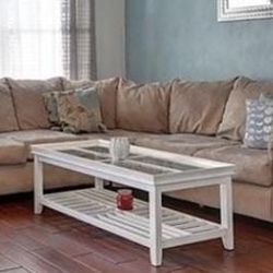 Large BEIGE SECTIONAL SOFA 