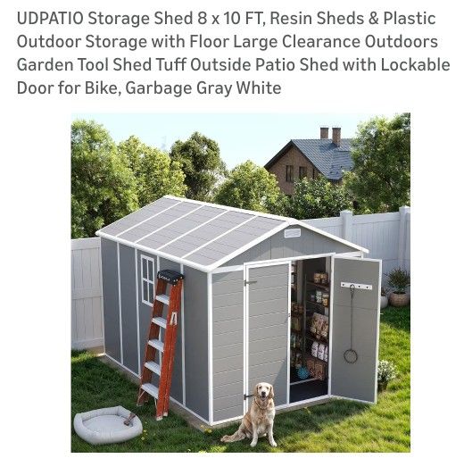 10x 9 Shed Brand New 8x10 UDPATIO Outdoor Storage Shed – Box Unopened!
Retail Price: $1000