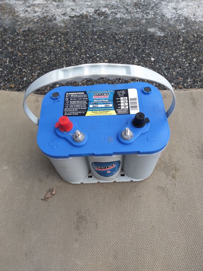 NEW OPTIMA BLUE TOP MARINE DUAL PURPOSE BATTERY