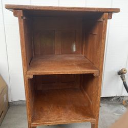Vintage sturdy wood bookshelf