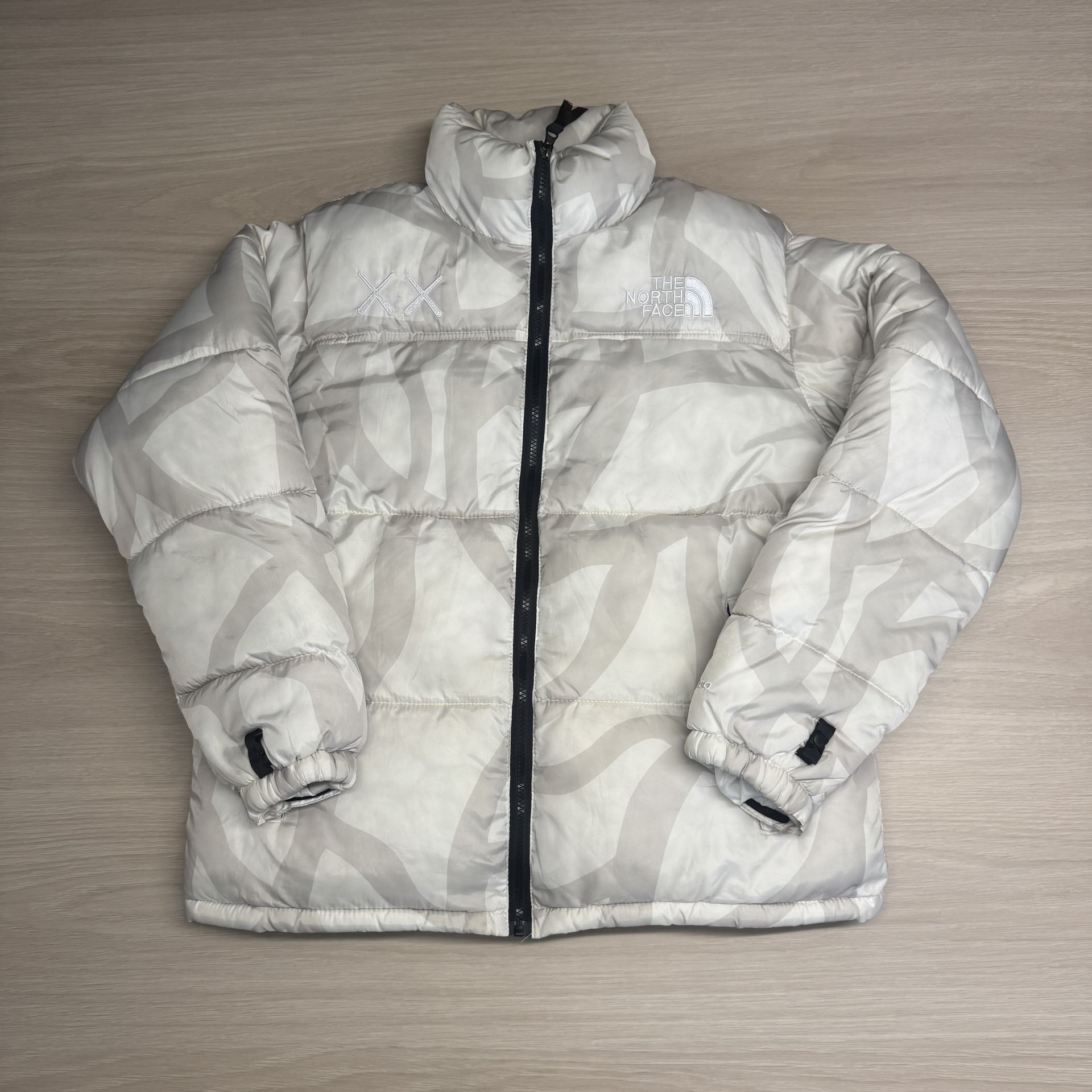 North Face Kaws Graphic Puffer Jacket Zip up Y2K Brand New Size Small Medium