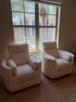 Rayna Oyster Power Swivel Glider Recliners w/ USB – Set of 2