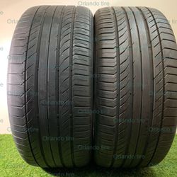 S712  285 40 22 110Y  Continental ContiSportContact 5 - 2 Used Tires 70% Life 