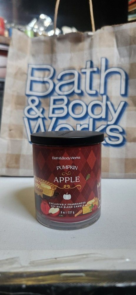 Bath And Body Work Pumpkin Apple Single Wick 