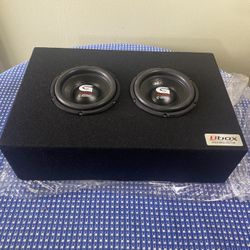 New Dual 6.5” Genius Audio Slim  Compact Ported Subwoofer Box 