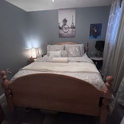 NEED GONE ASAP! Piece Solid Oak Bedroom Set