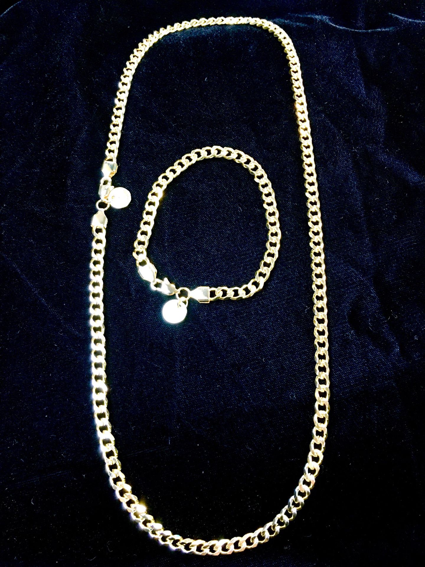 CUBAN LINK 18K GOLD NEW CHAIN MADE IN ITALY
