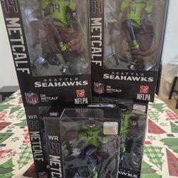 Seattle Sea Hawks DJ Metcalf Figurines..NFL.. Foootball