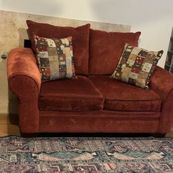 Red Burgundy Cozy Couch’s With Pillows