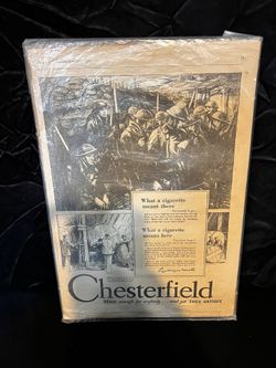 1929 Chesterfield Advertisement Depicting Soldiers At War