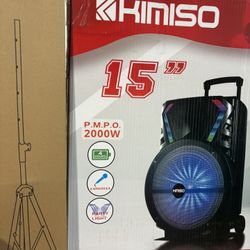 Speaker 15 Inch Bluetooth Wireless  With Stand NEW