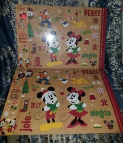 Disney Store Mickey Mouse Holiday Paper Placemats 2PK