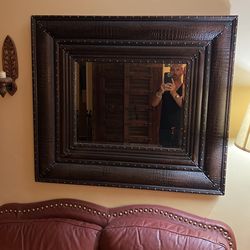 Large Brown Mirror