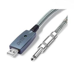 🚜 $5 Brand New In Box 10FT USB Guitar Cable Guitar Cord USB Male to 6.35mm 1/4 Inch