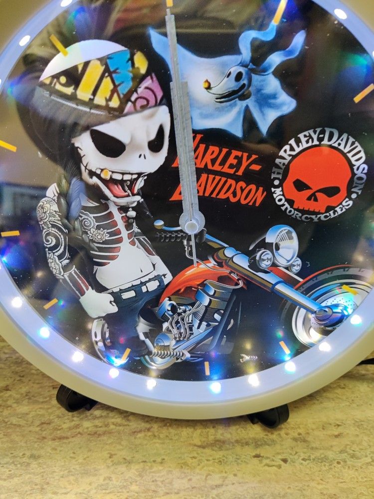 Harley Davidson Jack Skellington Clock