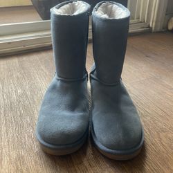 KoolaBurra By UGG Blue Suede Boots Shearling Size 9 Womens