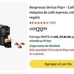 Nespresso Vertuo Pop+ / Cafetera/ Coffee Maker