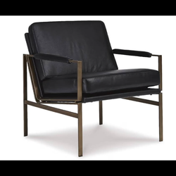 Leather accent chair