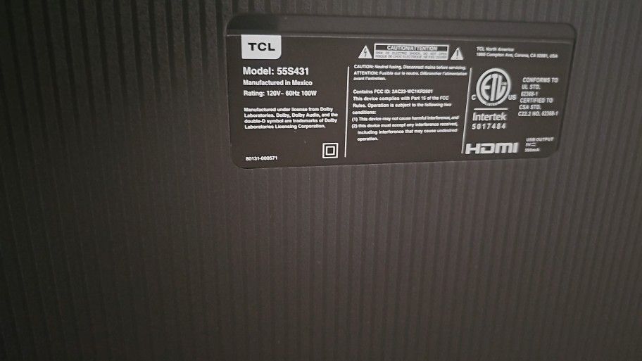 TCL Roku 55'